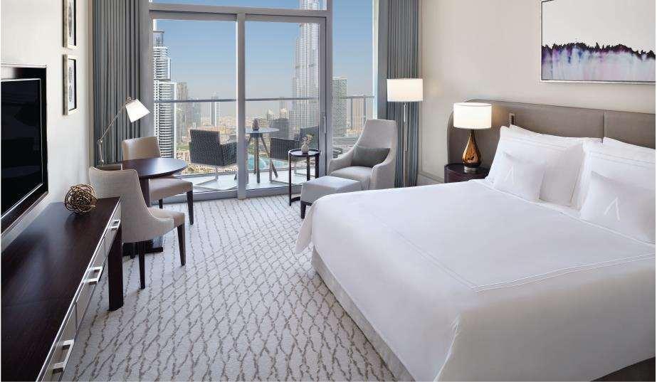 แอดเดรส ฟาวเท่น วิว Hotel ดูไบ ห้อง รูปภาพ A guest room at the hotel