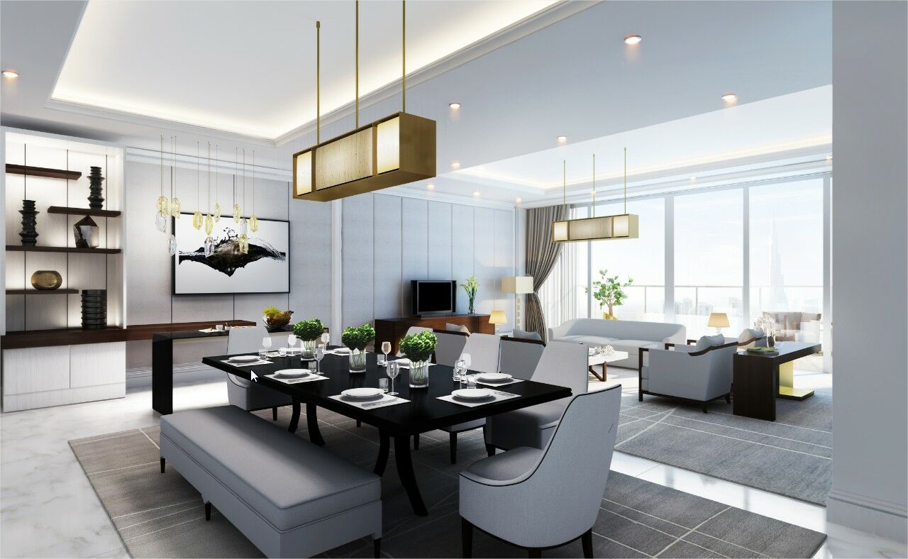 แอดเดรส ฟาวเท่น วิว Hotel ดูไบ ภายนอก รูปภาพ 3D interior rendering